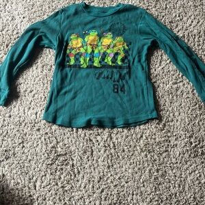 Hybrid & Company Kids Long Sleeve Shirt - Teal Ninja Turtles